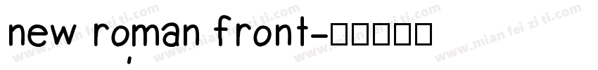 new roman front字体转换